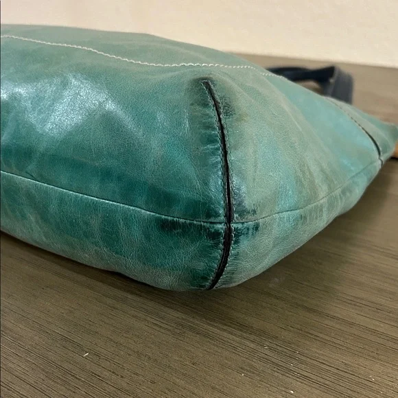 Coach Poppy Leather SpectatorGlam Tote -18998 Green - Picture 6 of 11